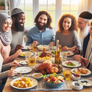 Pessoas de várias religiões juntas